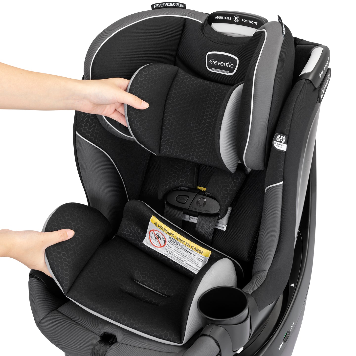 Evenflo - Revolve360 Slim 2-in-1 Rotational Car Seat - Canton Black